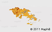 Political Panoramic Map of Fuqing, cropped outside