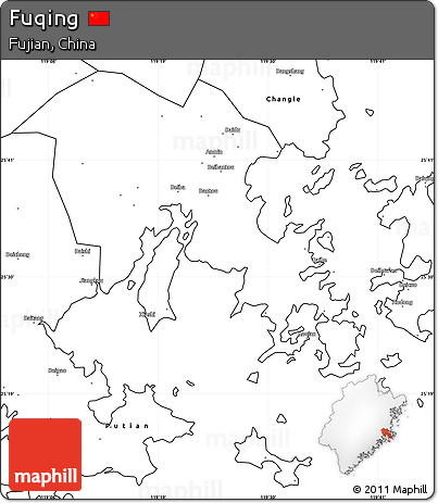 Blank Simple Map of Fuqing