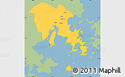 Savanna Style Simple Map of Fuqing, single color outside