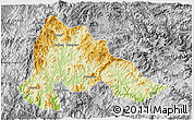 Physical 3D Map of Gutian, desaturated