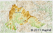 Physical 3D Map of Gutian, lighten