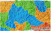 Political 3D Map of Gutian