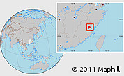 Gray Location Map of Gutian