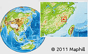 Physical Location Map of Gutian
