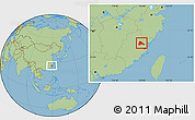 Savanna Style Location Map of Gutian