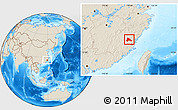 Shaded Relief Location Map of Gutian