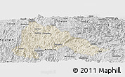 Shaded Relief Panoramic Map of Gutian, desaturated