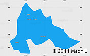 Political Simple Map of Gutian, single color outside
