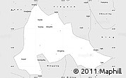 Silver Style Simple Map of Gutian