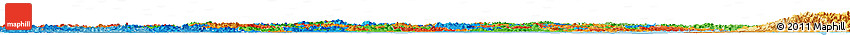 Political Horizon Map of Fujian, political shades outside