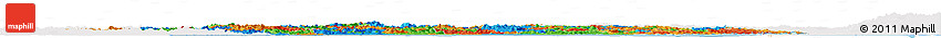 Political Horizon Map of Fujian, single color outside