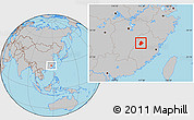 Gray Location Map of Jiangle