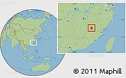 Savanna Style Location Map of Jiangle