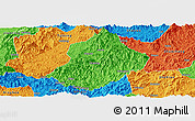 Political Panoramic Map of Jiangle