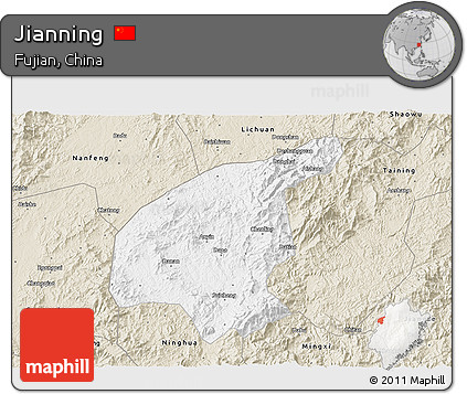 Classic Style 3D Map of Jianning