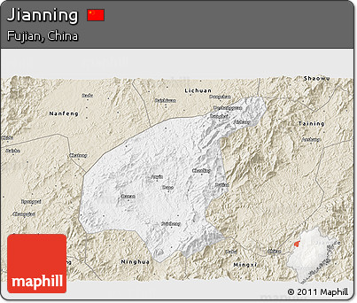 Classic Style 3D Map of Jianning
