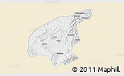 Classic Style 3D Map of Jianning, single color outside