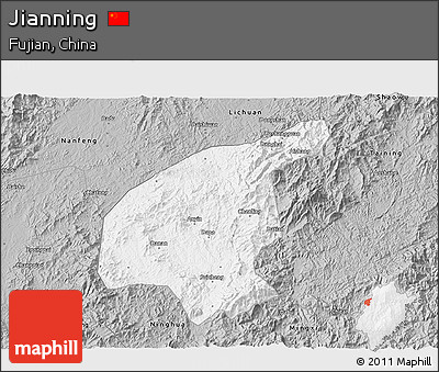 Gray 3D Map of Jianning