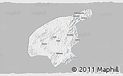 Gray 3D Map of Jianning, single color outside