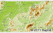 Physical 3D Map of Jianning