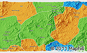 Political 3D Map of Jianning