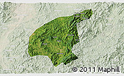 Satellite 3D Map of Jianning, lighten