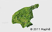 Satellite 3D Map of Jianning, single color outside