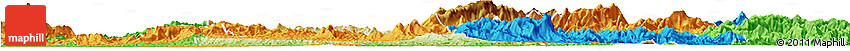 Physical Horizon Map of Jianning, political outside Physical Horizon Map of Jianning, political outside