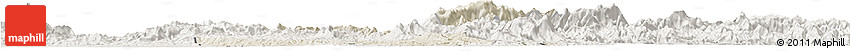 Shaded Relief Horizon Map of Jianning, lighten Shaded Relief Horizon Map of Jianning, lighten
