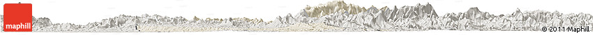 Shaded Relief Horizon Map of Jianning, semi-desaturated Shaded Relief Horizon Map of Jianning, semi-desaturated