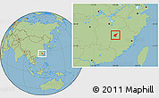 Savanna Style Location Map of Jianning