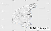 Silver Style Map of Jianning, single color outside
