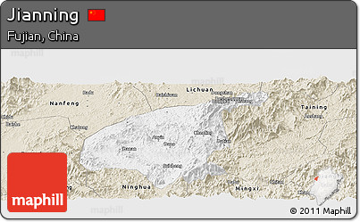 Classic Style Panoramic Map of Jianning