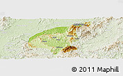 Physical Panoramic Map of Jianning, lighten