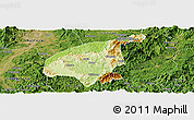 Physical Panoramic Map of Jianning, satellite outside
