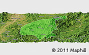 Political Panoramic Map of Jianning, satellite outside