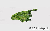 Satellite Panoramic Map of Jianning, cropped outside