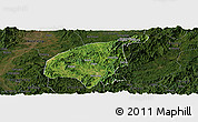 Satellite Panoramic Map of Jianning, darken