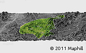 Satellite Panoramic Map of Jianning, desaturated