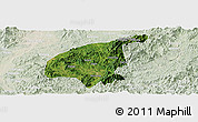 Satellite Panoramic Map of Jianning, lighten