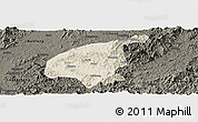 Shaded Relief Panoramic Map of Jianning, darken