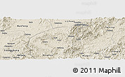 Shaded Relief Panoramic Map of Jianning