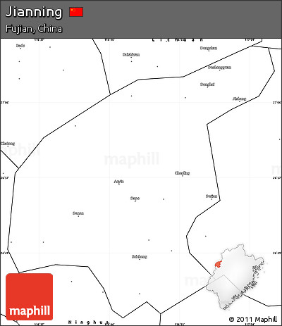 Blank Simple Map of Jianning