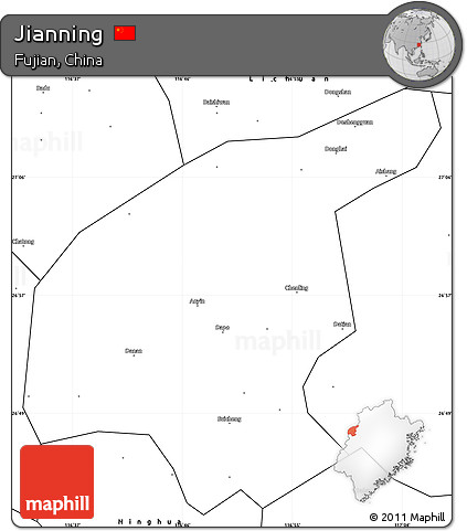 Blank Simple Map of Jianning