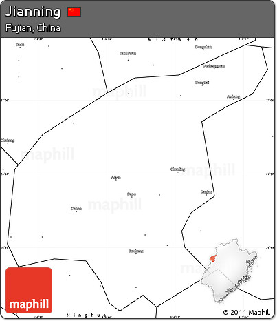 Blank Simple Map of Jianning