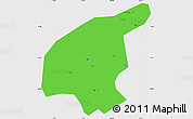 Political Simple Map of Jianning, single color outside