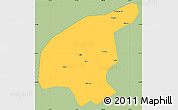 Savanna Style Simple Map of Jianning, single color outside
