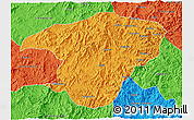 Political 3D Map of Jianou