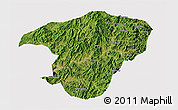 Satellite 3D Map of Jianou, cropped outside