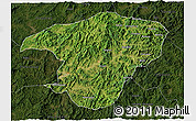 Satellite 3D Map of Jianou, darken